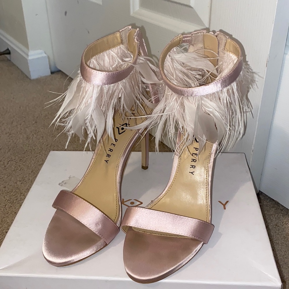 katy perry feather heels